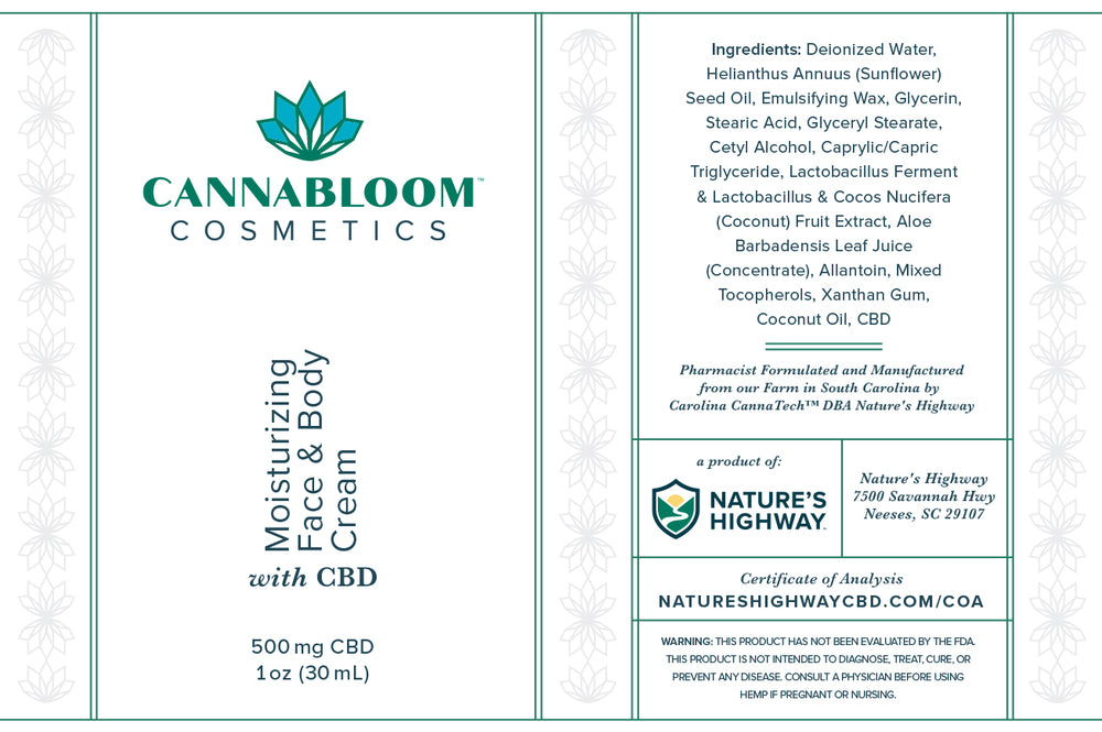 
            
                Charger l&amp;#39;image dans la galerie, CannaBloom Moisturizing Face and Body Cream - Natureshighway.shop
            
        