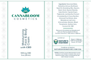 CannaBloom Moisturizing Face and Body Cream - Natureshighway.shop